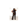 bodystocking en dentelle au crochet sans couture, grande taille, résille noire 